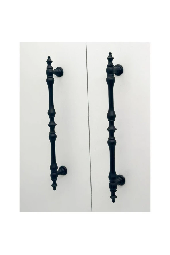 Şehzade Mat Siyah Mobilya Dolap Mutfak Çekmece Kulpu 224 Mm ( 22.4 Cm ) 5 Adet