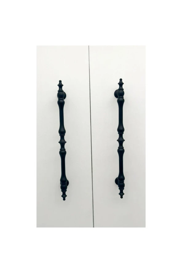 Şehzade Mat Siyah Mobilya Dolap Mutfak Çekmece Kulpu 224 Mm ( 22.4 Cm ) 5 Adet - 2