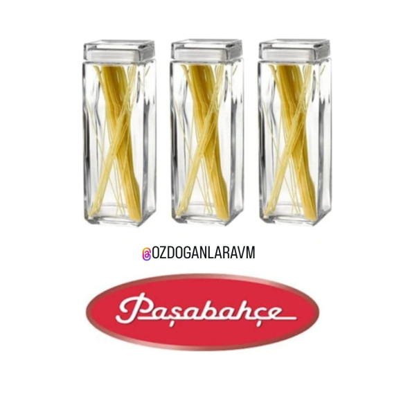 Paşabahçe 98666 Landmark   Kapaklı Cam Saklama Kabı  2500 Cc  3 Adet