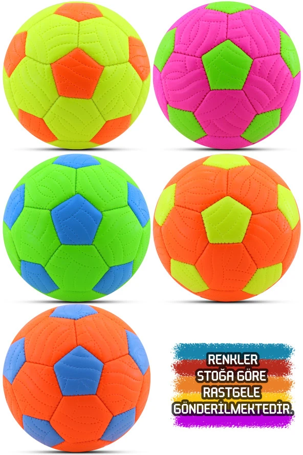 Hentbol Topu Renkli Soft Katman Çocuk Mini Futbol Topu No:1 İç Mekan Minik Top - 2