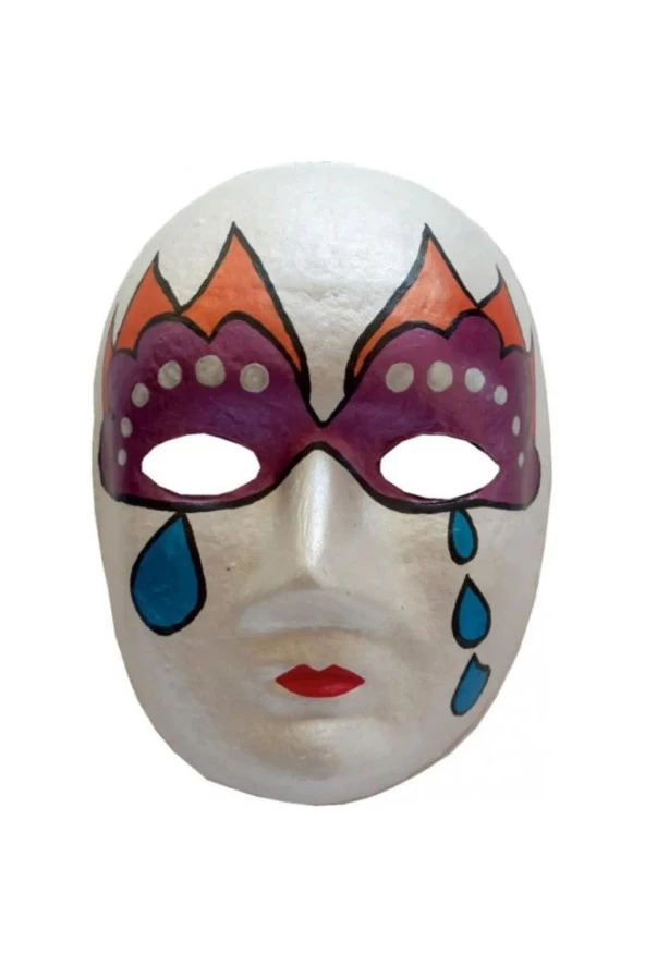 Hayal Sepeti Maske Boyama, Karton Maske Boyama Seti, 6 Lı Boya Maske Ve Fırça, Eğlenceli Aktivite - 4