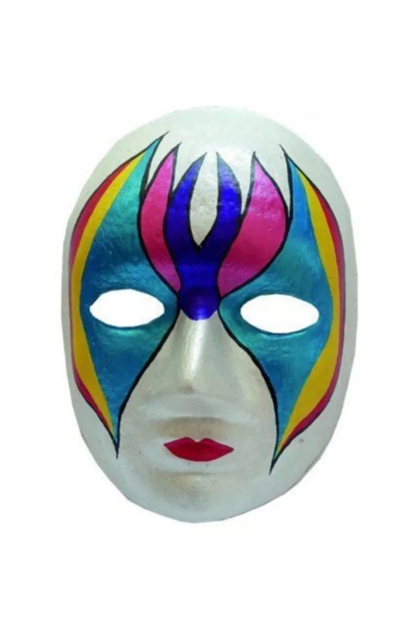 Hayal Sepeti Maske Boyama, Karton Maske Boyama Seti, 6 Lı Boya Maske Ve Fırça, Eğlenceli Aktivite - 5