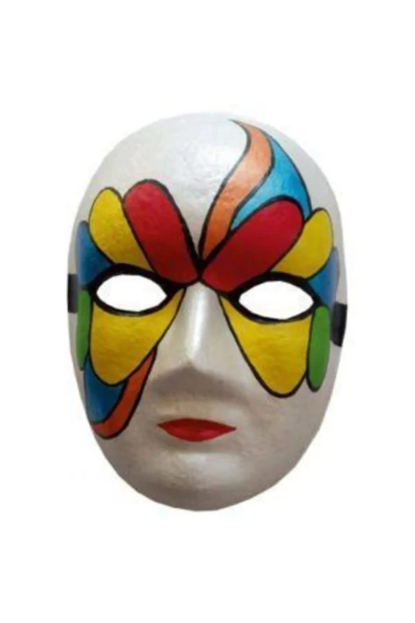 Hayal Sepeti Maske Boyama, Karton Maske Boyama Seti, 6 Lı Boya Maske Ve Fırça, Eğlenceli Aktivite - 8