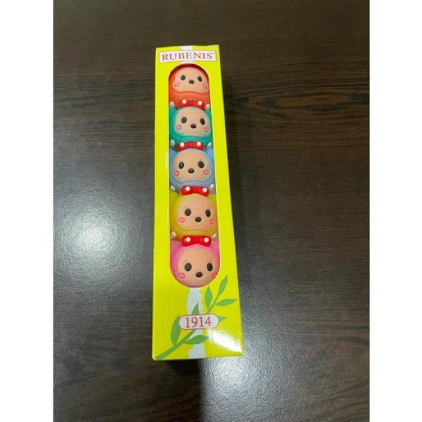 Rubenis Fosforlu Kalem 6 Lı Renk Karakter Figürlü Mini 1914 - 2