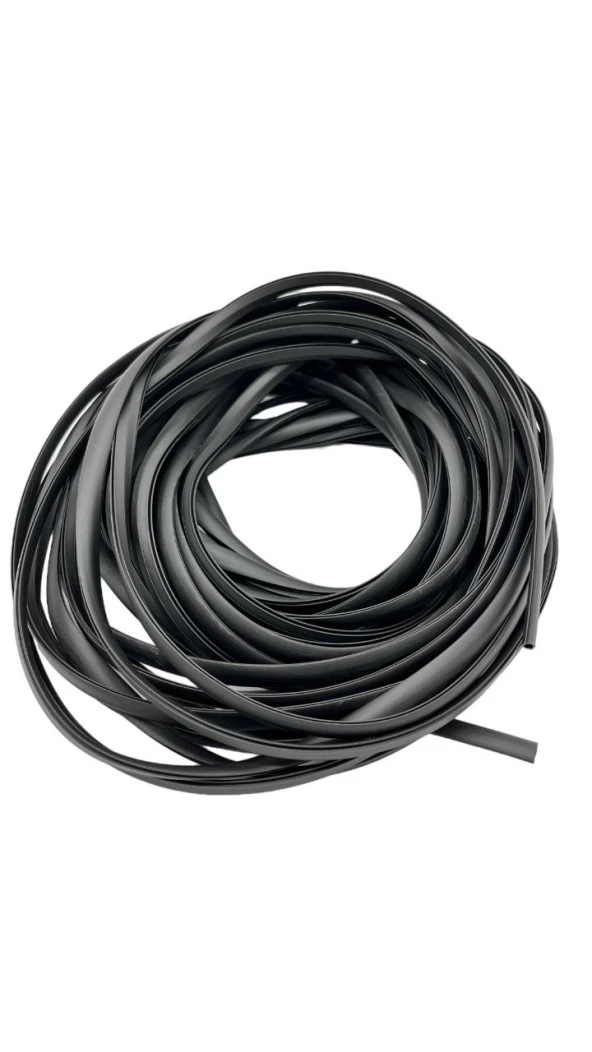 Contacall Alüminyum Raylı Dolap Fitili / Raylı Dolap Kapak Contası Ray Fitili 10 Metre Siyah - 3