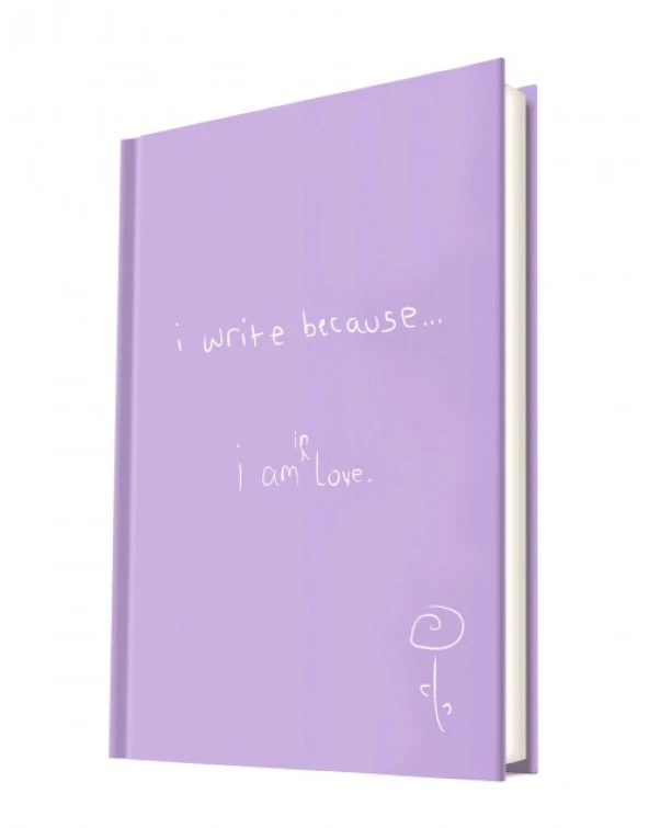 Deffter I Write Because I am in Love Çizgisiz 96 Yaprak Sert Kapak Defter