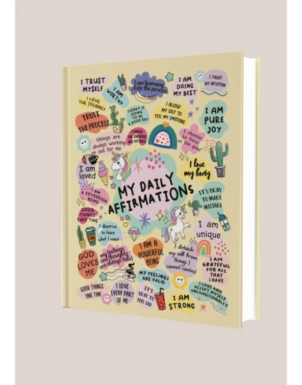 Deffter My Daily Affirmations Çizgili 96 Yaprak Sert Kapak Defter