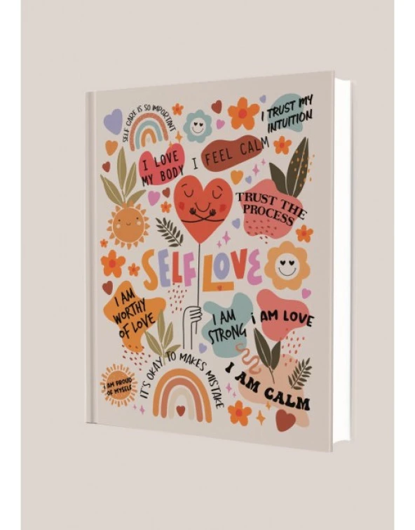 Deffter Self Love Çizgili 96 Yaprak Sert Kapak Defter