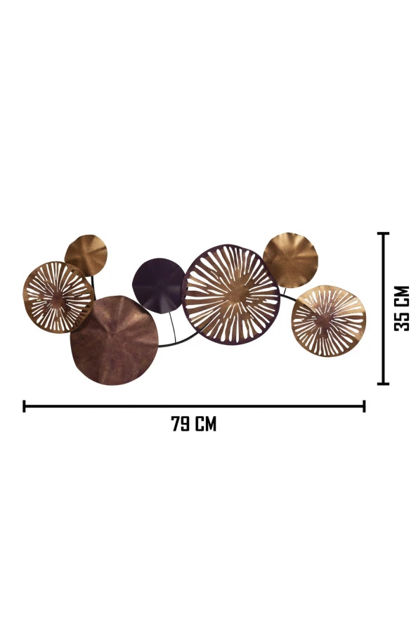 Muyika Design Leandro Metal Tablo Ev Ofis Bakır 79x35 Tbl-m - Resim 5