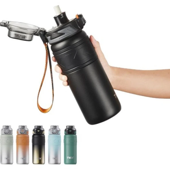 Tkk Çelik Termos Matara 500ML Siyah - 2