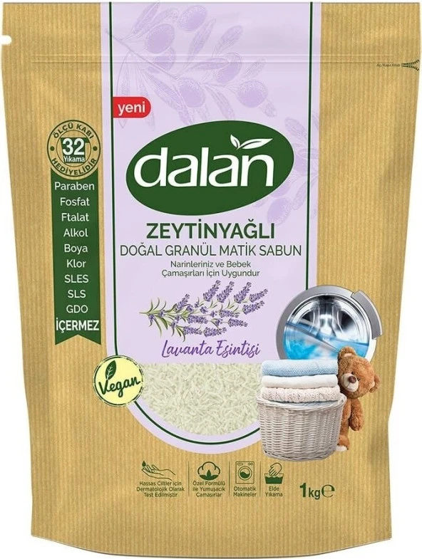 Dalan Zeytinyağlı Lavanta Esintisi 1000 gr 2'li Doğal Granül Sabun