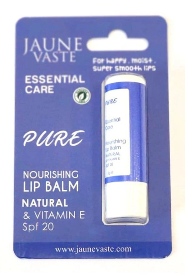 Jaune Vaste Essential Care SPF20+ Natural & E Vitamini SPF20+  Lip Stick 5 gr