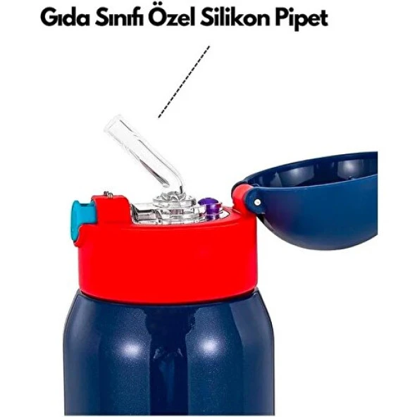 Vagonlife Çelik Termos 480 ml Mavi - Resim 3