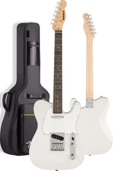 Midex TLX-50WH Tele Kasa Gül Klavye 2 Single-Coil Manyetik Elektro Gitar - Resim 3