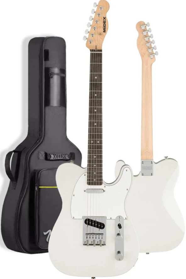 Midex TLX-50WH-25AMP Tele Kasa Gül Klavye 2 Single-Coil 25W Amfili Elektro Gitar - 4