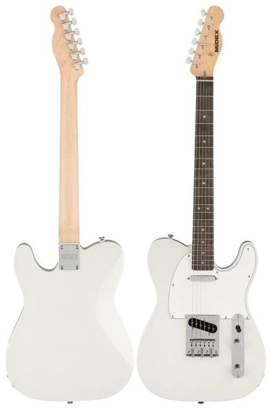 Midex TLX-50WH Tele Kasa Gül Klavye 2 Single-Coil Manyetik Elektro Gitar - Resim 4