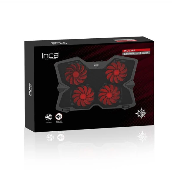 Inca INC-3280 Notebook Stand Soğutucu 4xFan, Gaming 7-17" - Resim 3