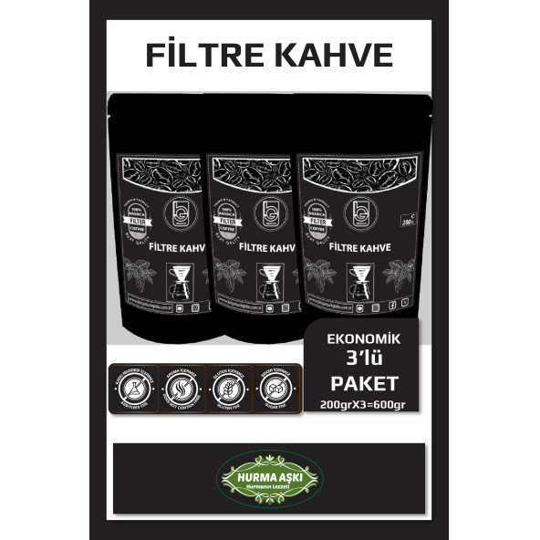 Bilgetürk Filtre Kahve 3X200 Gr