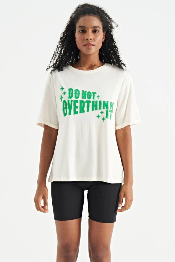 Veryperi Kadın Modal Oversize T-shirt 2307