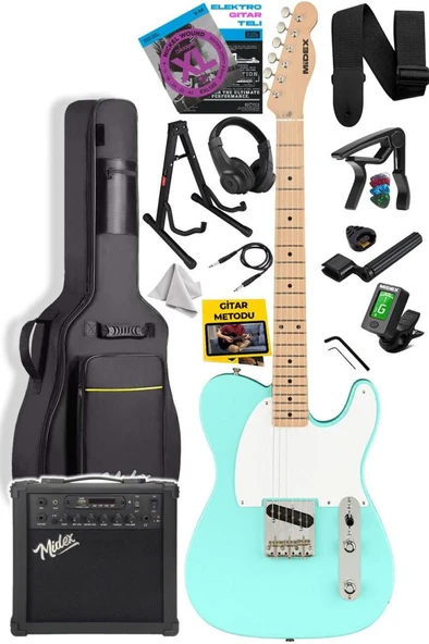 Midex TLX-50GR-25AMP Tele Kasa Maple Klavye 2 Single-Coil 25W Amfili Elektro Gitar ürün görseli 1