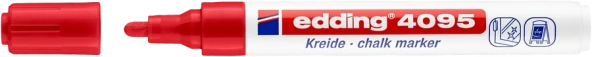 Edding 4095 Likit Tebeşir Kalemi Kırmızı