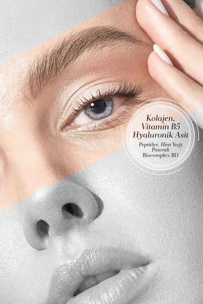Bioxcin Kaş Kirpik Serumu - Kolajen Hyaluronik Asit Hint Yağı Keratin Peptidleri B5 Biocomplex B11 - Resim 4