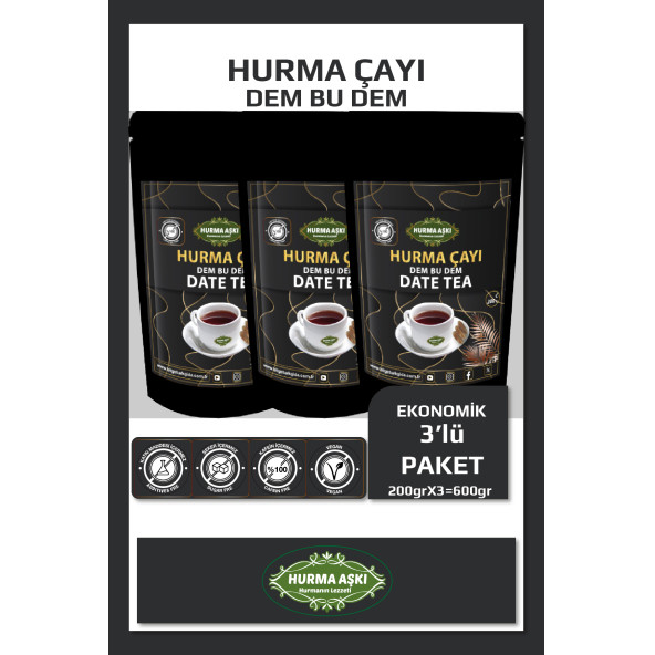 Hurma Aşkı Hurma Çayı Dem Bu Dem 3X200 Gr