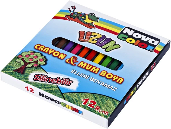 NOVA COLOR 12 RENK UZUN BOY MUM BOYA NC-2112