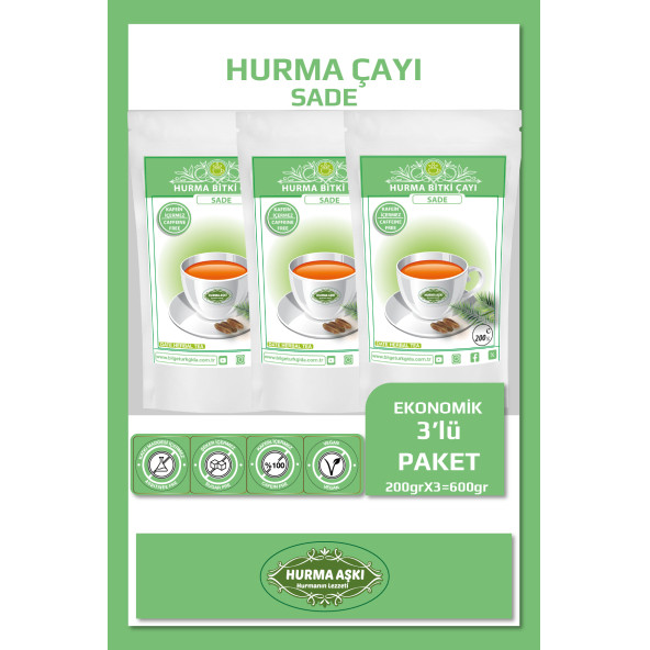 Hurma Aşkı Hurma Çayı Sade 3X200 Gr