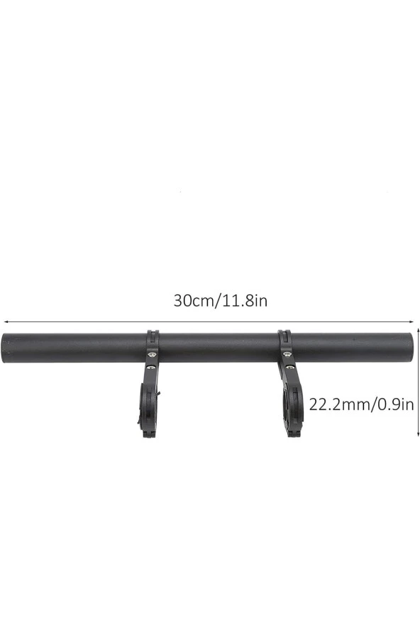 Bisiklet Gidon Aksesuar Uzatma Aparatı 30 Cm Genişletici Çubuğu Işık KM Far Tutucu - Resim 3