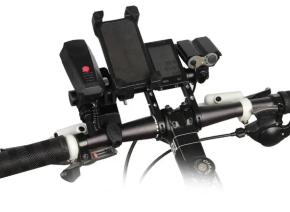 Bisiklet Gidon Aksesuar Uzatma Aparatı 30 Cm Genişletici Çubuğu Işık KM Far Tutucu - Resim 8