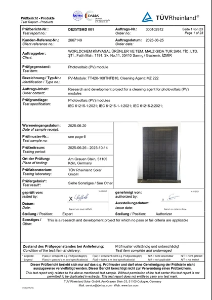 Güneş Paneli Temizleme Solüsyonu MZ 222 5 L - Resim 5