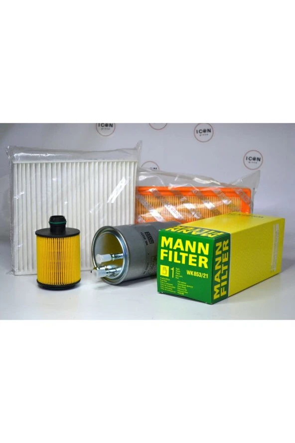 Icon Group - Fiat Fiorino - Doblo - Linea - Punto Euro 5 2013 Ve Sonrası Filtre Seti! - 2