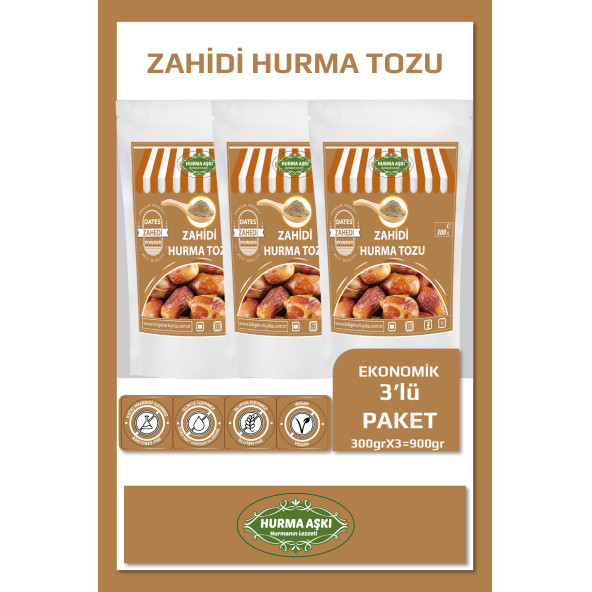 Hurma Aşkı Hurma Tozu Zahidi 3X300 Gr