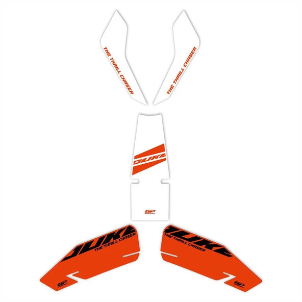 GP Kompozit KTM Duke 250 2024 Uyumlu Tank Pad Seti Beyaz