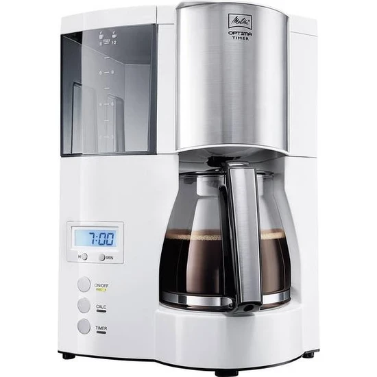 Melitta 100801 Optima Timer Zaman Ayarlı Beyaz Filtre Kahve Makinesi