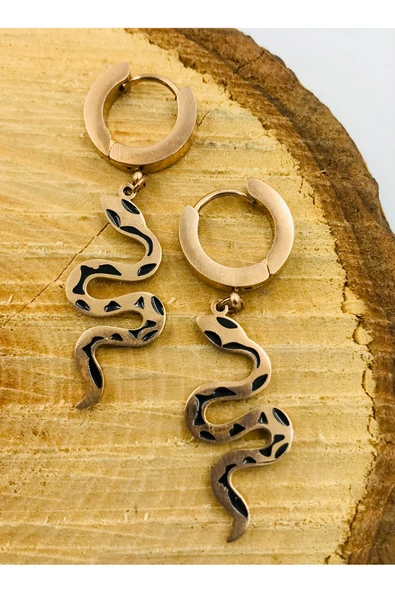 Gold Renk Figürlü Çelik  Küpe ürün görseli 1