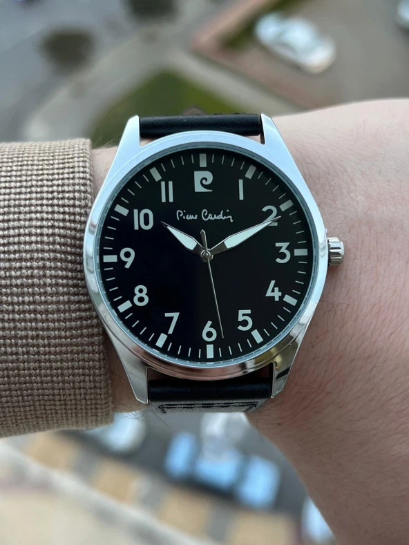 Pierre Cardin Deri Kordon Rakanmlı 30 Mt Suya Dayanıklı Erkek Kol Saati EPC800091F103 - Resim 2