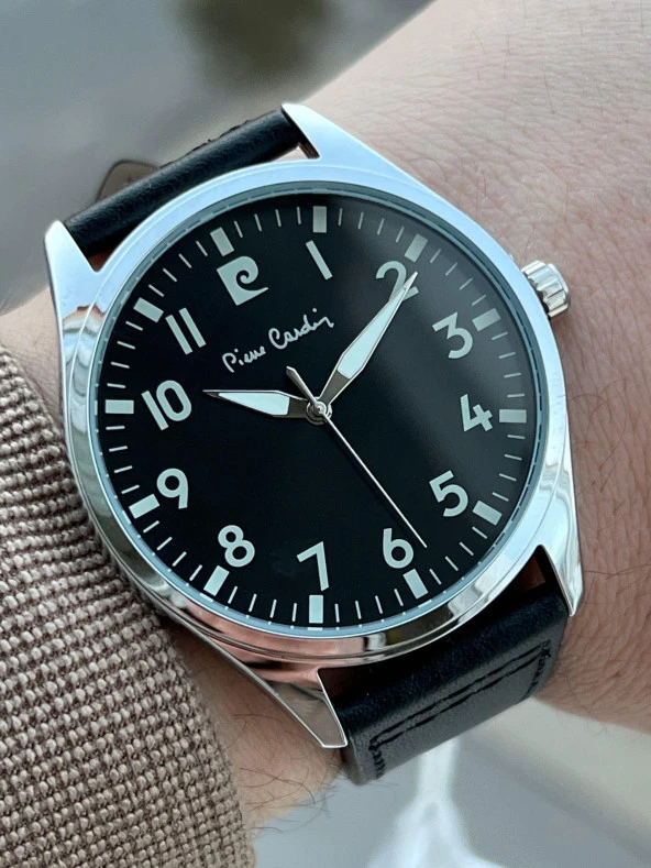 Pierre Cardin Deri Kordon Rakanmlı 30 Mt Suya Dayanıklı Erkek Kol Saati EPC800091F103 - Resim 3