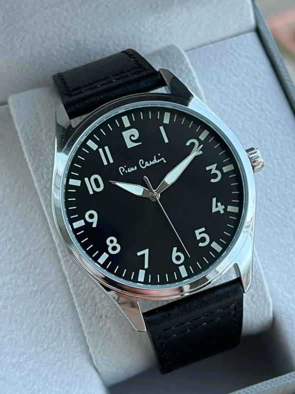 Pierre Cardin Deri Kordon Rakanmlı 30 Mt Suya Dayanıklı Erkek Kol Saati EPC800091F103 - Resim 4
