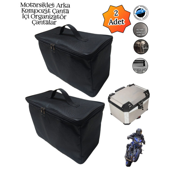MOTORSİKLET ARKA KOMPOZİT İÇİ ORGANİZATÖR ÇANTALARI