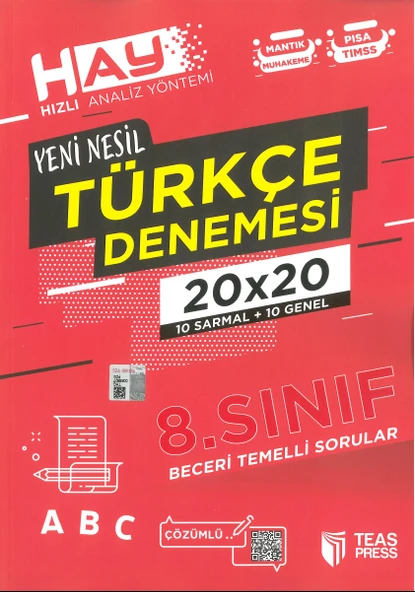 Teas Press 8.Sınıf Hay Türkçe Branş Deneme