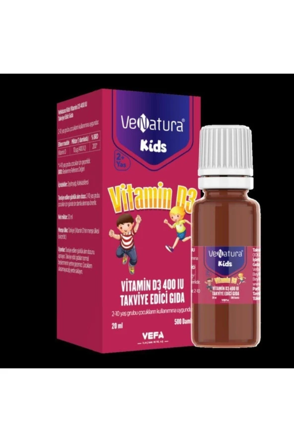 Unisex Kids Vitamin D3 400 Iu Takviye Edici Gıda