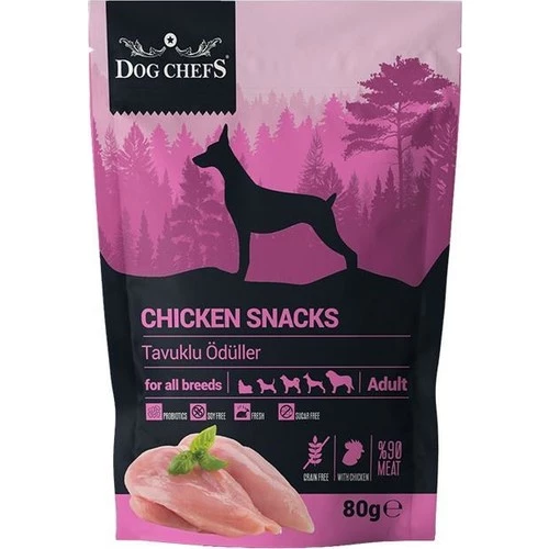 Dog Chefs Chicken Snacks 80 gr Skt:04/2025 (Tavuk Etli Köpek Ödülü)