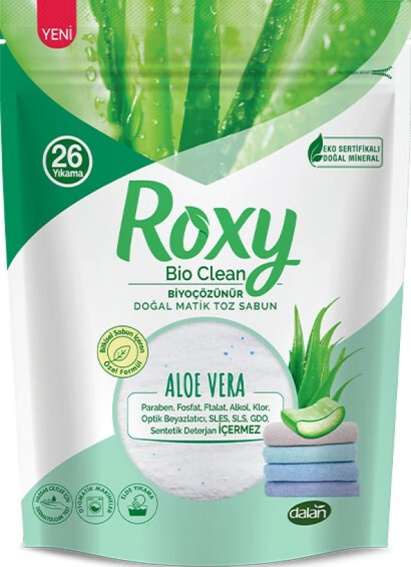 Dalan Roxy Bio Clean Aloe Vera Toz Sabun 800 gr 2'li