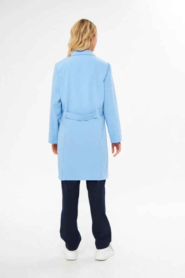 Öğrenci Önlüğü Alpaka Bayan Mavi - Resim 3