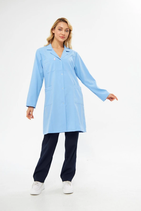 Öğrenci Önlüğü Alpaka Bayan Mavi - Resim 5