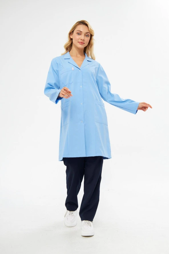 Öğrenci Önlüğü Alpaka Bayan Mavi - Resim 6