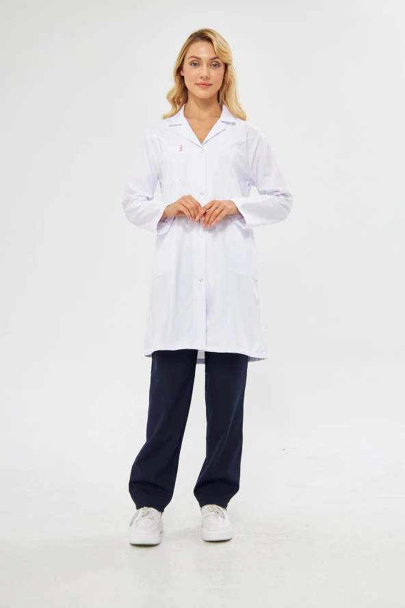 Öğretmen Önlüğü Beyaz Önlük Bayan