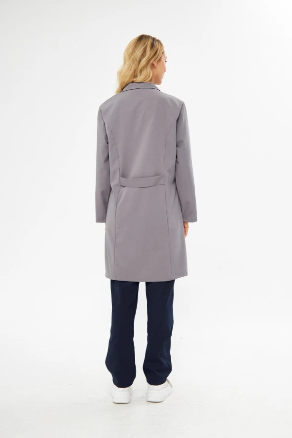 Hastane Önlüğü Alpaka Bayan Gri - 7